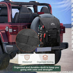 Himal Outdoors Spare Tire Trash Bag, Spare Tire Storage Bag,SUV Trunk Organizer for Outdoor Off-Road Recovery Gear,Black