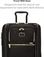 TUMI Alpha Continental Dual Access 4-Wheeled Carry-on Luggage - Rolling, Lightweight Suitcase - Secure Suitcase with Lock