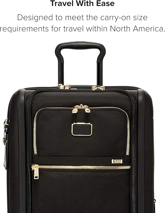 TUMI Alpha Continental Dual Access 4-Wheeled Carry-on Luggage - Rolling, Lightweight Suitcase - Secure Suitcase with Lock