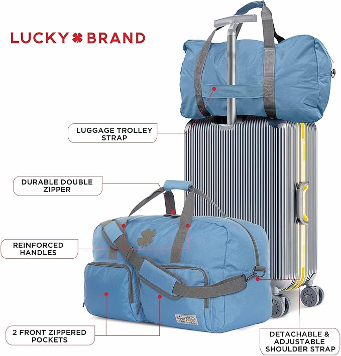 Lucky Travel Duffel Bags 85L, Gym Bag, Travel Bag & Large Duffle Bag for Men, Foldable Overnight Weekender Bags for Women & Men with Adjustable Shoulder Strap,
