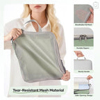 Veken 9/11 Set Compression Packing Cubes for Travel Essentials,Compressible Expandable Large Luggage Suitcase Organizer Bags for Clothing,Durable Space Saver Storage Bags(Matcha Green)