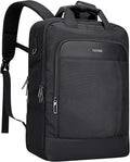 PIJUSHI Laptop Backpack for Women Men Personal Item Travel Backpack Convertible Carry on Bag Flight Approved(PE042 Black)