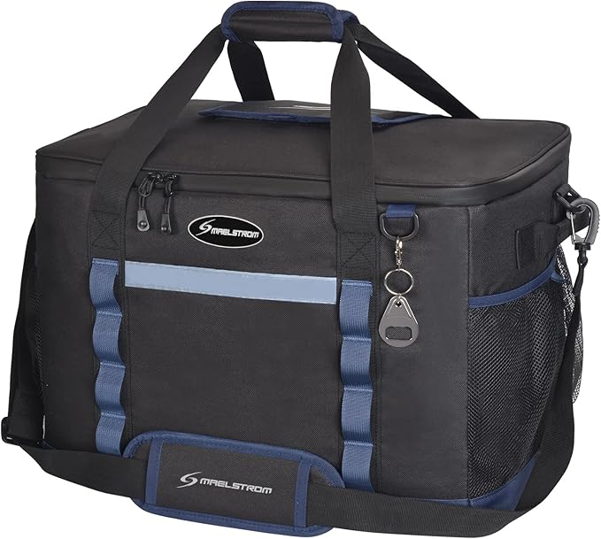 Maelstrom Collapsible Soft Cooler Bag, 24/30/60/75 Cans Beach Cooler, Ice Chest, Leakproof & Portable for Beach, Camping, Road Trips & Grocery Shopping