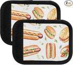 Hot Dog Leaf Food Luggage Handle Wrap for Suitcase Luggage Tags Handle Covers Identifiers Soft Decorations Travel Accessories 2 Pack