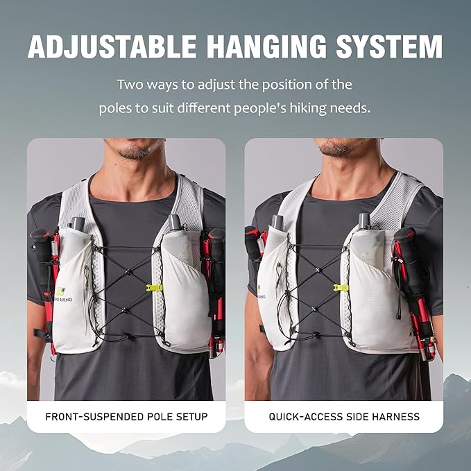 Running Hydration Vest for Women Men, Lightweight Water Vest with 2 TPU 250ML Soft Flask, Adjustable Chest Straps Runners Vest for Trial Hiking Cycling Jogging Marathon
