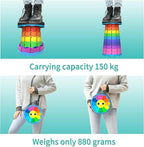 Portable Stool with Swivel Cushion Bag&Carabiner,Collapsible,More Sturdy and Lightweight Camping Telescoping Stool for Mountain Hiking BBQ,Max Load Capacity 440LBs