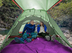 KAZOO 2／4 Person Camping Tent Outdoor Waterproof Family Large Tents 2/4 People Easy Setup Tent with Porch Double Layer