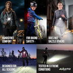 AVANTO SOLX1 Pro Chest Light, USB-C Smart Running Lights with Safety Courses, Black