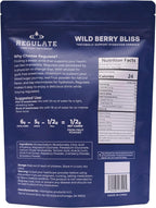 Regulate – Wild Berry Bliss Electrolyte Drink Mix | 30 Sticks | with Chromium & Electrolytes | Sweetened with Allulose & Monk Fruit | No Sugar, No Stevia | Vegan, Gluten-Free