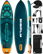 Bigfly 11'6×35" Super Wide Inflatable Stand Up Paddle Board, Ultra Stable Wide SUP for 2+1 People/Family/Big Size, 100L Backpack, All-Round Sup Board, US Big Fin