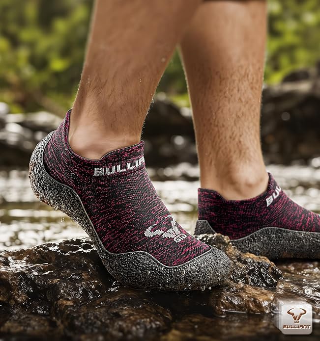 BULLIANT Men Slipper Socks,Grip Socks Hiking Water Shoes Barefoot Shoes for Outdoor Walking Exercises