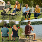 Bolosy Camping Stool with Removable Padded Folding Outdoor Stool Camping Stool Padded Oversized Ottoman Camping Chair Foot Rest Camp Stool Folding Stools