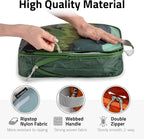 Set of 8 compression packing cubes for travel accessories- Expandable bags for clothing, toiletry, backpacks, organizing essentials (Holiday)