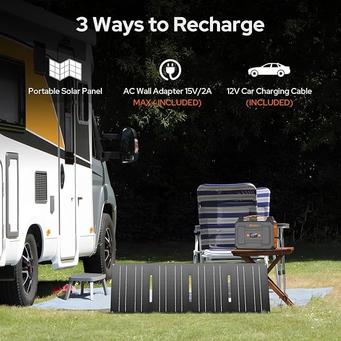 ZeroKor Portable Power Station, 100W 110V Power Pack with AC Outlet, Portable Solar Generator 146Wh External Battery with DC USB C QC3.0 for Smart Devices Camping Home RV VanLife(without Solar Panel)