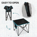 FUNDANGO Folding Camping Stool, 2 Pack 18.1 Inch Oversized Foot Stools 400 Lbs Heavy Duty Portable Padded Seat Anti-Slip Foots & Carry Bag for Fishing Outdoor Lawn Travel (Black)