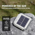 WARSUN Rechargeable Camping Lantern 1000 Lumens, 6000mAh Portable LED Light with Solar Charging, 4 Color Temperatures, 3 Brightness Levels, Hanging Flashlight for Outdoor Use