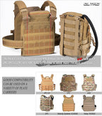 Tactical Small MOLLE Hydration Pack Outdoor Water Bladder Carrier Pack for Vest Backpack