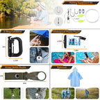 Survival Kit, 250pcs Survival Tools Tactical Gear and Trauma Bag, Survival First Aid Kit with Molle Crossbody Bag & Emergency Tent for Earthquake, Bug Out, Outdoor Adventure, Gifts for Christmas Men