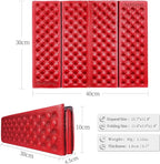 AceCamp 3940 Portable Lightweight Mini Waterproof Folding Mat, Foam Sitting Pad for Outdoor Activities, Foldable Kneeling and Seat Cushion for Comfort, Red
