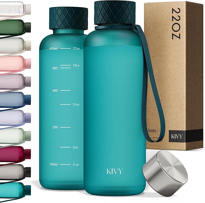 KIVY Tritan Water Bottle 2nd Generation (Teal, 22oz)