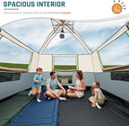 Tents for Camping 6/8/10 Person Camping Tent with Screen Porch, Weatherproof Large Cabin Tent with Rainfly and Carry Bag, Family Tent for Outdoor Camping and Backyard