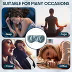 Sleep Mask 100% Mulberry Silk for Light Blocking, ZOESMIEN Eye Mask for Women Men Side Sleeper, Puffiness Dry Eyes Headache, Adjustable Strap, Christmas Gift Package, Misty Blue