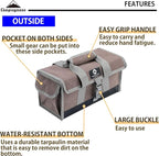 CAMPINGMOON 13.8-inch Bottom Waterproof Outdoor Camping Tent Stakes Hammer Multi-Container Storage Bag B-150C