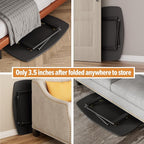 WOHOMO Folding Coffee Table Small Black Coffee Tables for Living Room Portable Simple Modern Rectangular Center Table for Small Spaces,No Assembly, 31.5 * 15.7 * 17.7IN, Black