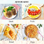 Reusable Travel Utensils Set with Case, Green Wheat Straw Portable Knife Fork Spoons Tableware, Eco-Friendly BPA Free Cutlery for Kids and Adults as Travel Picnic Camping Utensils