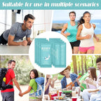 Treela 300 Pcs Bulk Deodorant Large Body Wipes Individually Wrapped Wet Wipes Travel Size for Adults Shower for Homeless Supplies Hygiene Personal Cleansing for Hiking Gym(7.09" X 9.84",Blue)