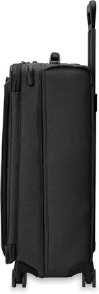Briggs & Riley 29" Large Expandable Spinner - Checked Luggage for Travel, Suitcases with Wheels, Softside Rolling Bag for Men & Women, Self-Repairing Zipper - Baseline Collection, Black