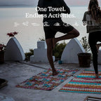 Nomadix Original Towel - Perfect for Beach, Pool, Travel, Camping, Yoga - Made with Recycled Materials - Super Absorbent - Sand Resistant - Hula Multi - 72.5x30