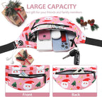 MAXTOP Large Crossbody Fanny Pack with 4-Zipper Pockets,Gifts for Enjoy Sports Festival Workout Traveling Running Casual Hands-Free Wallets Waist Pack Phone Bag Carrying All Phones