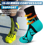 Hylaea Quarter Athletic Running Socks No Blister, Cushion Moisture Wicking Socks for Cycling Sport