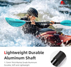 Abahub Kayak Paddle, 90.5 Inches Kayaking Oars for Boating, Canoeing with Free Paddle Leash, Aluminum Alloy Shaft Black/Blue/Green/Orange/Yellow Plastic Blades