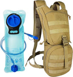 SUNRISING Tactical Molle Hydration Backpack with 3L Water Bladder - Lightweight Military Water Backpack for Hiking, Running, Cycling