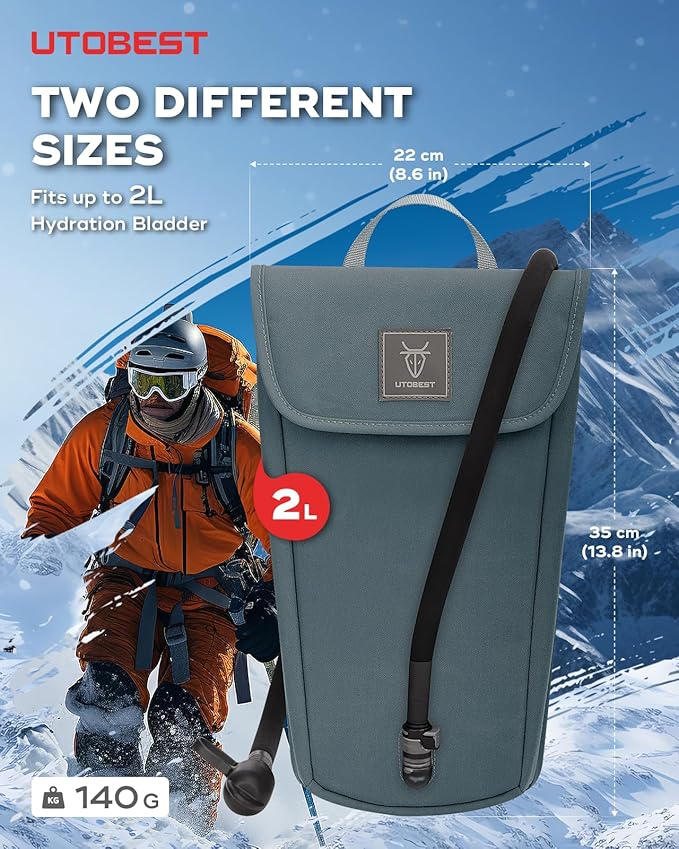 UTOBEST Insulated Insulation Bag, Fits 2L&3L Hydration Water Bladders, Lightweight & Water Resistant, Bladder is NOT Included