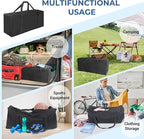 COOLBEBE 32" Sports Duffle Bag - 73L Large Travel Duffel Luggage Bag with Upgrade 2-way Lockable Zippers, Sturdy & Water Resistant, Black