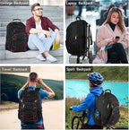 18.4 Laptop Backpack for Men, 55L Extra Large Gaming Laptops Backpack,TSA Friendly Flight Approved and RFID Anti-Theft Pocket, adult business xl backpack