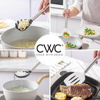 COOK WITH COLOR Silicone Cooking Utensils, Kitchen Utensil Set, Easy to Clean Silicone Kitchen Utensils, Cooking Utensils for Nonstick Cookware, Kitchen Gadgets Set, 5 Pieces, Black/White