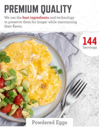 ReadyWise Emergency Food Supply - 144 Servings Freeze Dried Powdered Eggs Bucket, Protein Meals, Survival Food, Backpacking, Camping Essentials & Emergency Prepping Supplies, up to 10 Year Shelf Life