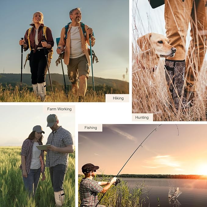 Snake Gaiter, Gaiters for Hunting, Waterproof Snake Chap for Men and Women,Shoe Boot Leg Gaiter with Adjustable Size