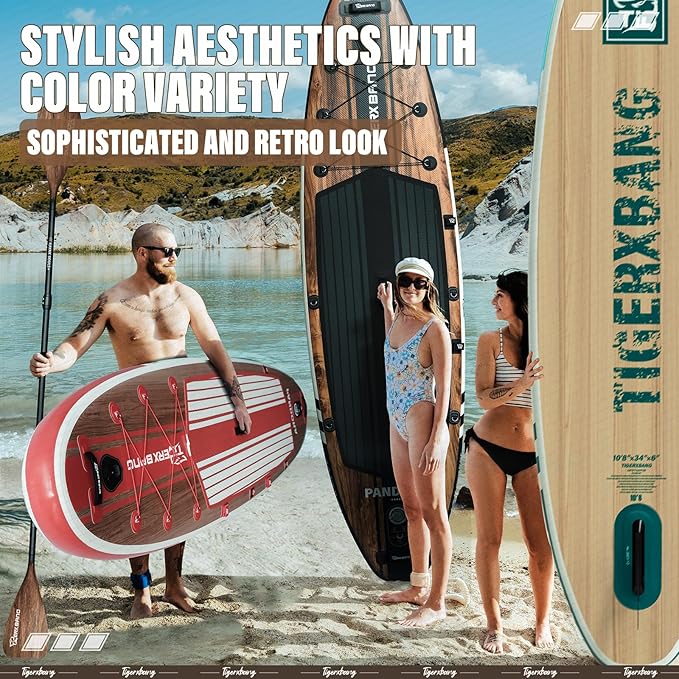 Paddle Board, 10.8' Stand Up Paddle Board with Premium Complete Inflatable SUP Accessories, Extra Wide Paddleboards for Adults & Kids-Pandora Collection