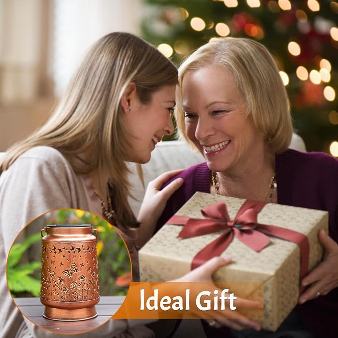 Butterfly Solar Lantern Lights, Outdoor Lanterns Garden Decor, Hanging Solar Lantern for Backyard Porch Patio Table Yard Balcony Lawn Pathway, Gifts for Women Grandma Mom