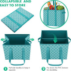 WISELIFE Reusable Grocery Bags [4 Pack],Large Grocery Tote Bag Water Resistant Shopping Bags Foldable Grocery Bag for Clothes,Shoes and Picnic,Green