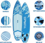 UPWELL 10'6"/11'/11'6" Inflatable Paddle Board, Stand Up Paddlboard for Youth & Adults, Stable Design, Premium SUP Accessories, Backpack, Leash, Hand Pump, Fins