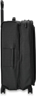 Briggs & Riley 29" Large Expandable Spinner - Checked Luggage for Travel, Suitcases with Wheels, Softside Rolling Bag for Men & Women, Self-Repairing Zipper - Baseline Collection, Black