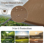 Camping Tarp Tent Portable Multifunctional Bushcraft Backpacking Tear-Resistant Fabric Rain Fly Tarps Awning Shelter Lightweight Waterproof Tarp(10×10 tarp)