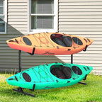 Kayak Rack for Outdoor Storage, Kayak Storage Rack, Adjustable Freestanding Kayak Rack Stand Holder for Paddleboard Surfboard for Indoor, Outdoor