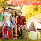 3 Pack Collapsible Water Container with Spigot, Foldable Camping Water Container Portable Camping Storage Carrier Jug for Outdoors Hiking Emergency Kit Backpack(5.3 Gallon,Orange,3 Pcs)